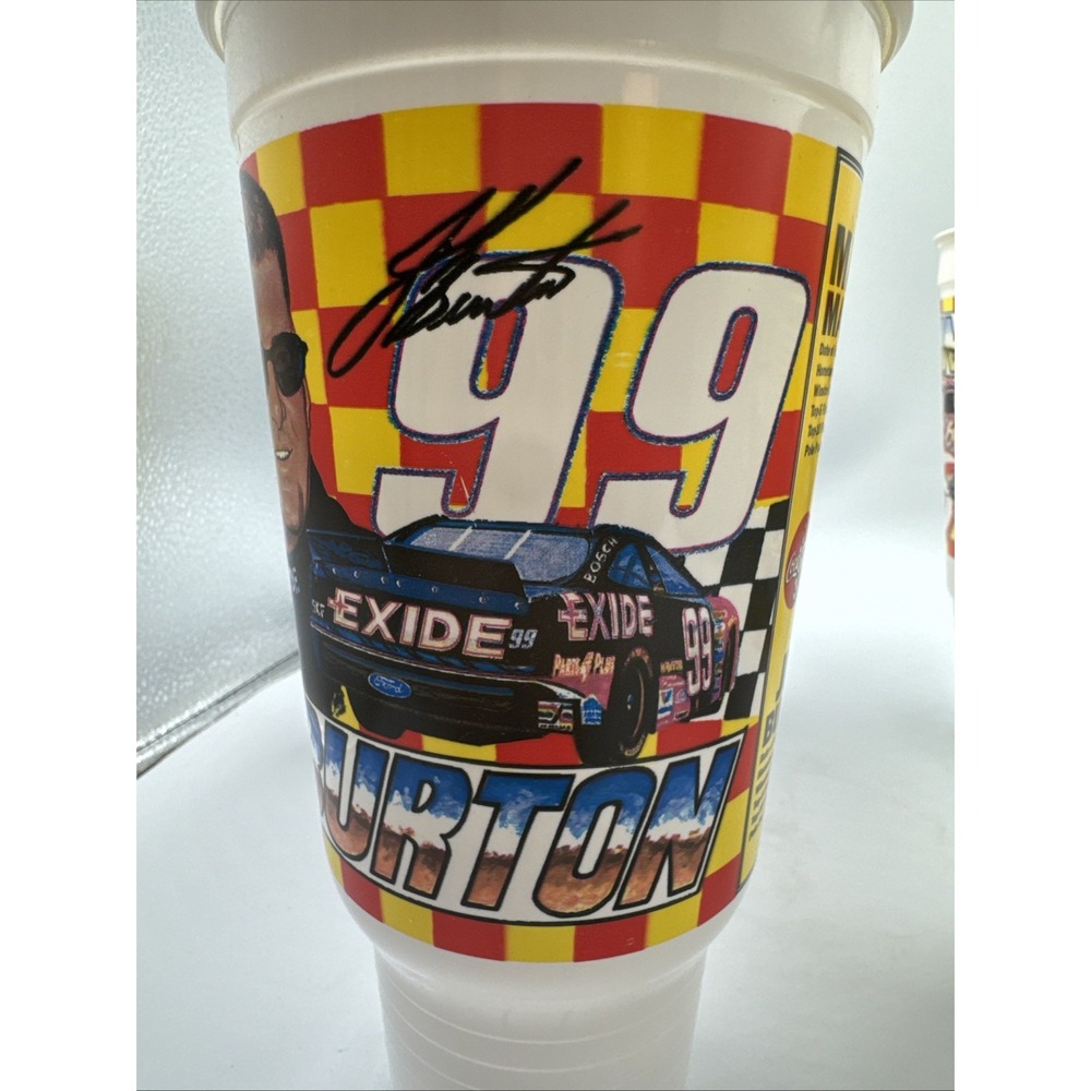 Vintage Hardees All Star Racing Mark Martin Jeff Burton NASCAR Plastic Cups (6)‎ - Picture 2 of 6
